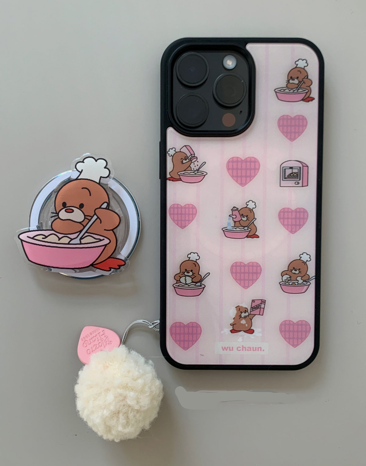 Kawaii Little Mole Chef Magnetic Acrylic Phone Case