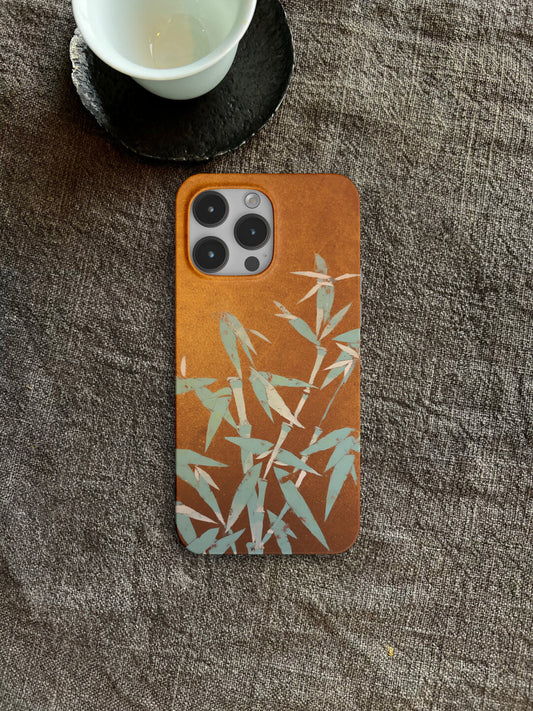 Chinoiserie Emerald Bamboo Phone Case Film Print-GY