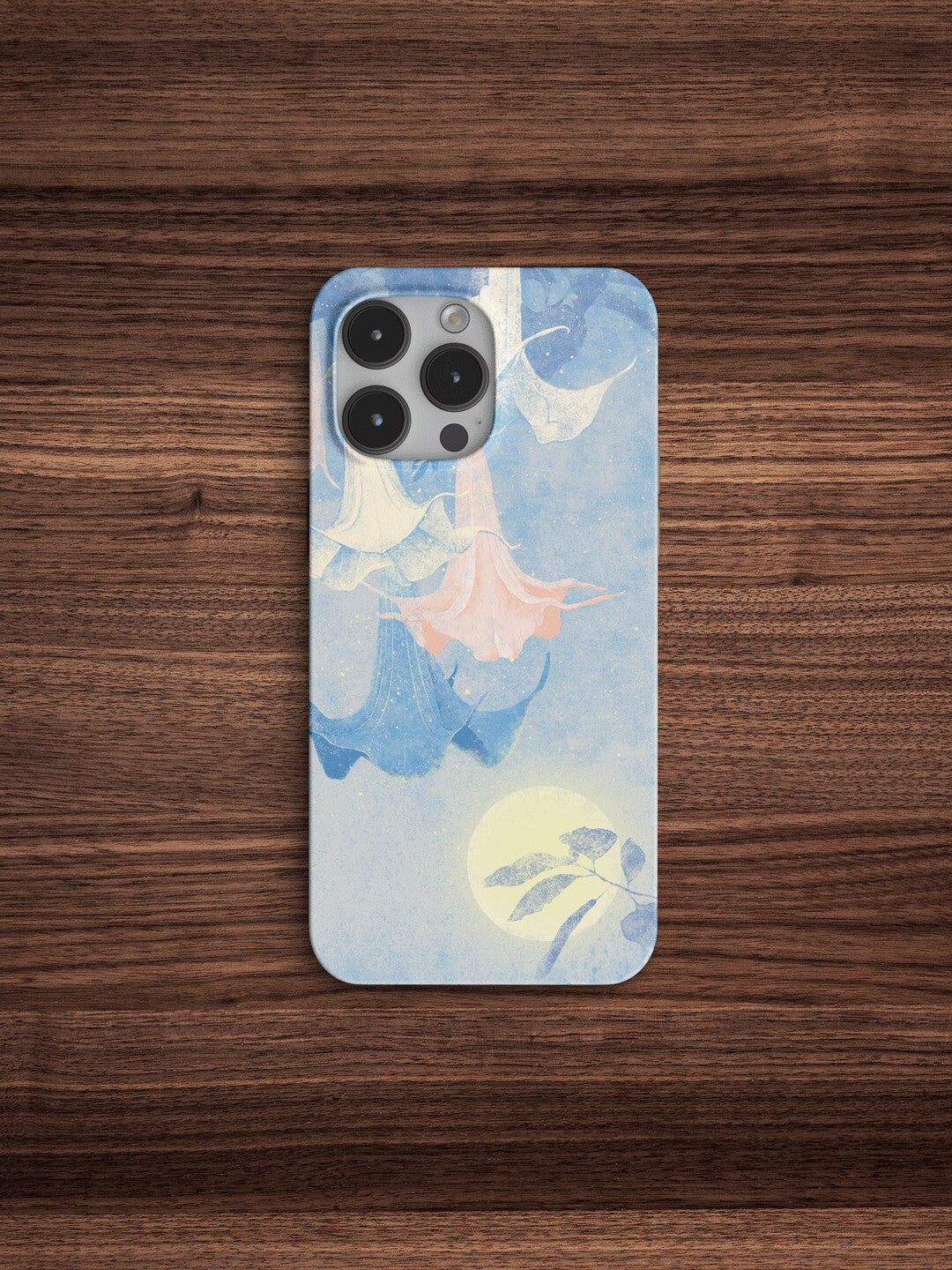 Frosty Moon & Floral Rhythm Film Printed Phone Case-GY