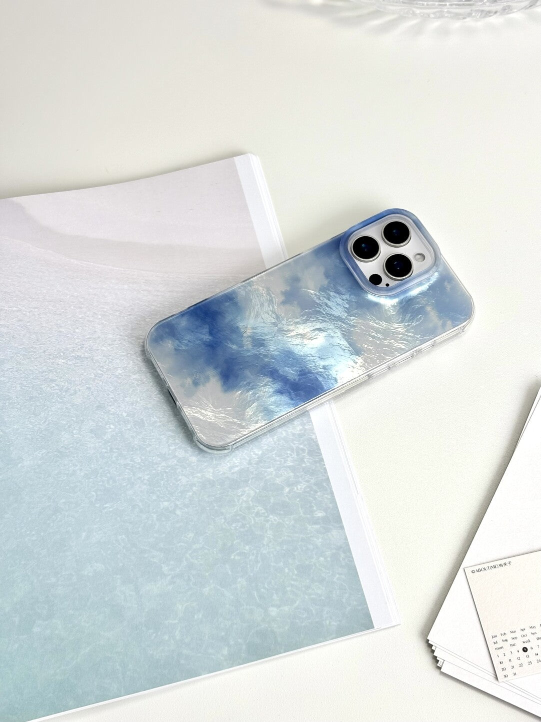 Metallic Luster Mist & Rain Abstract Paint Phone Case IMD-SSL