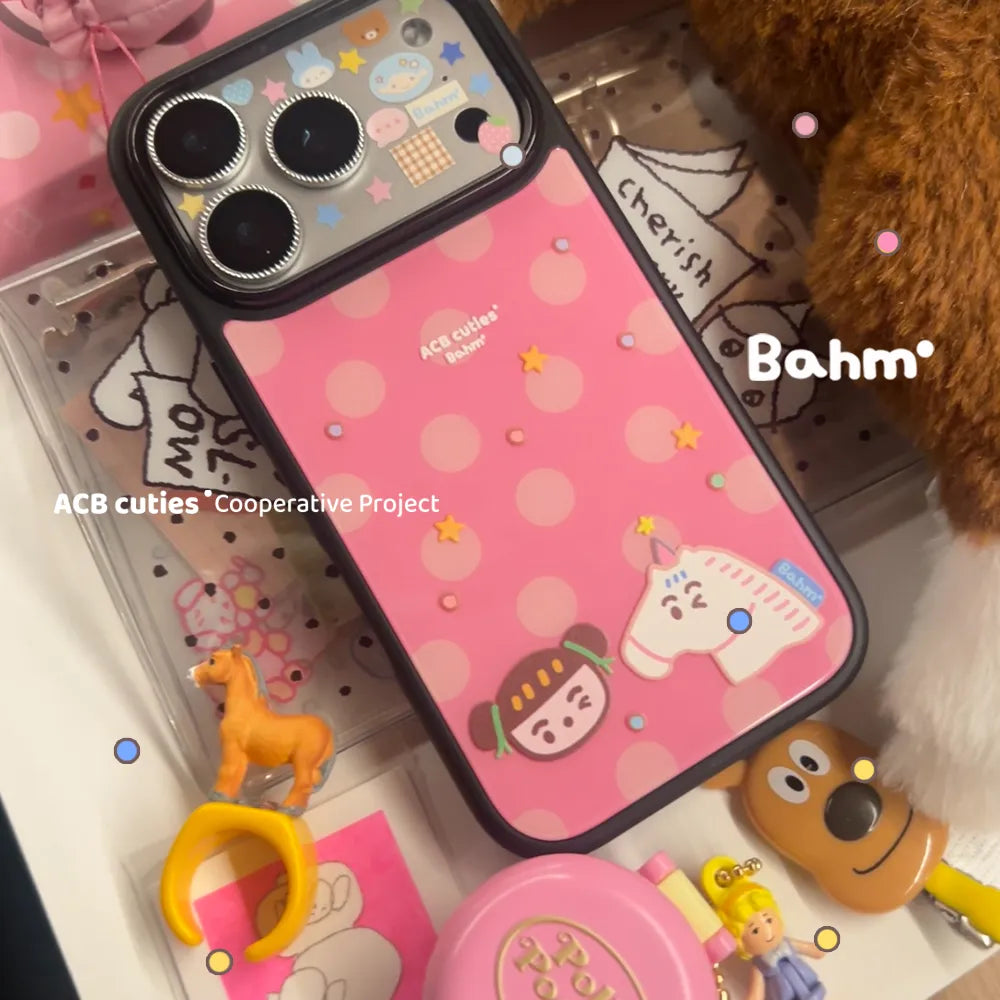 Pink Polka-dot Pony Phone Case - BAM011IMD