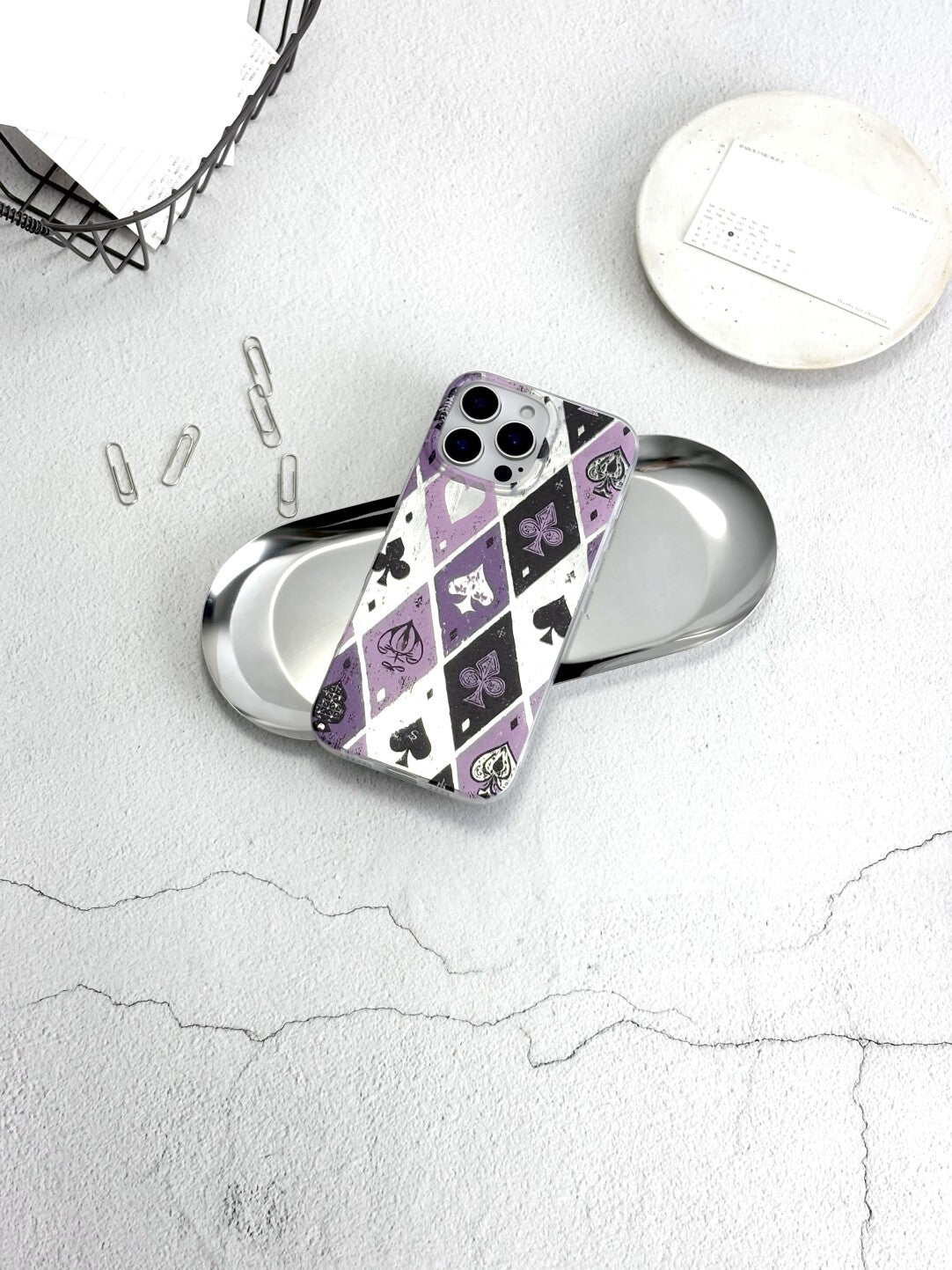 Artistic Metallic Luster Card Game Phone Case Poker IMD-SSL