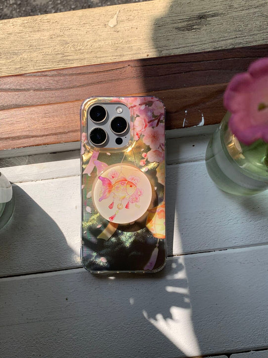 Chinoiserie Goldfish Lantern Aesthetic Phone Case-YSH
