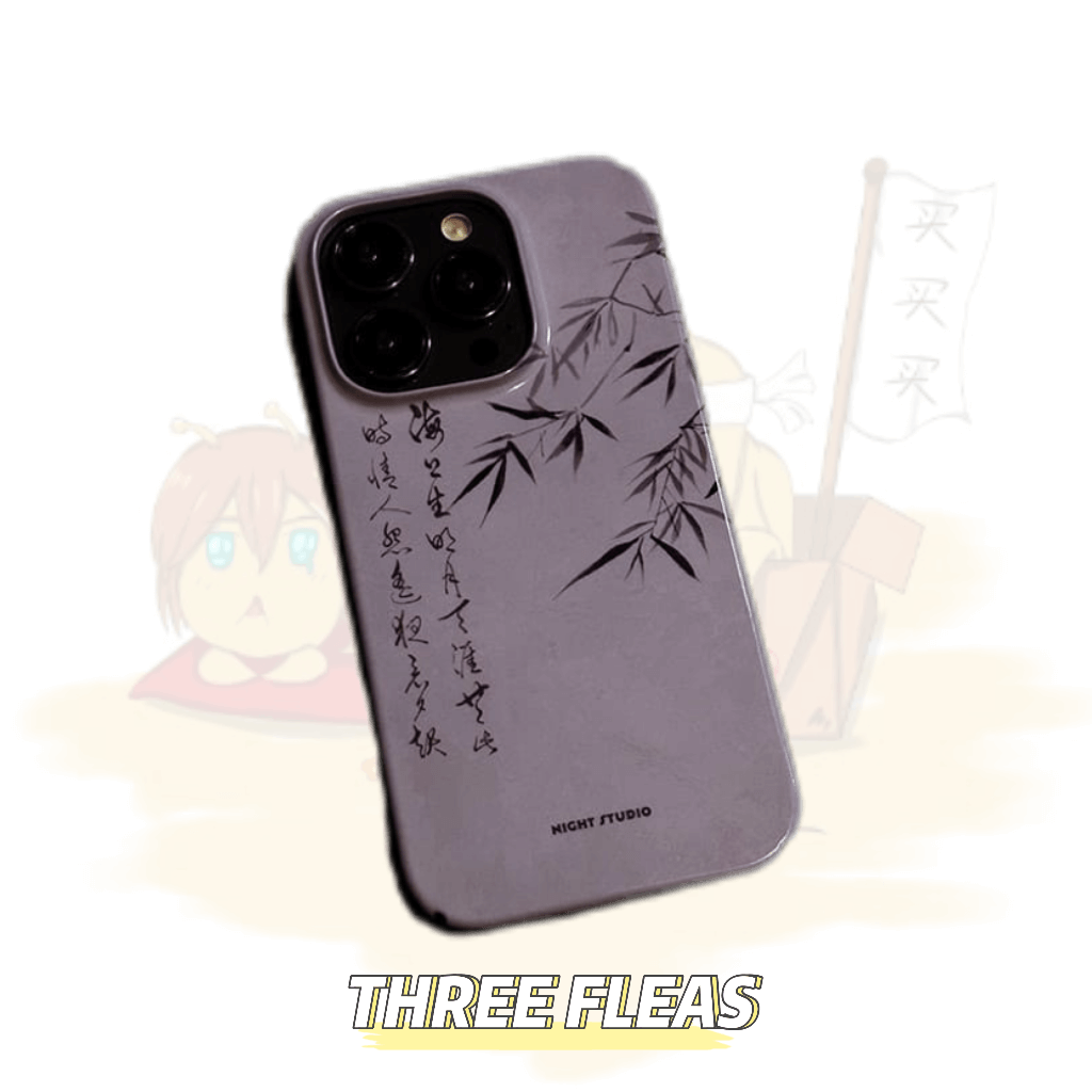 「Chinoiserie」Purple Bamboo Phone Case-NS