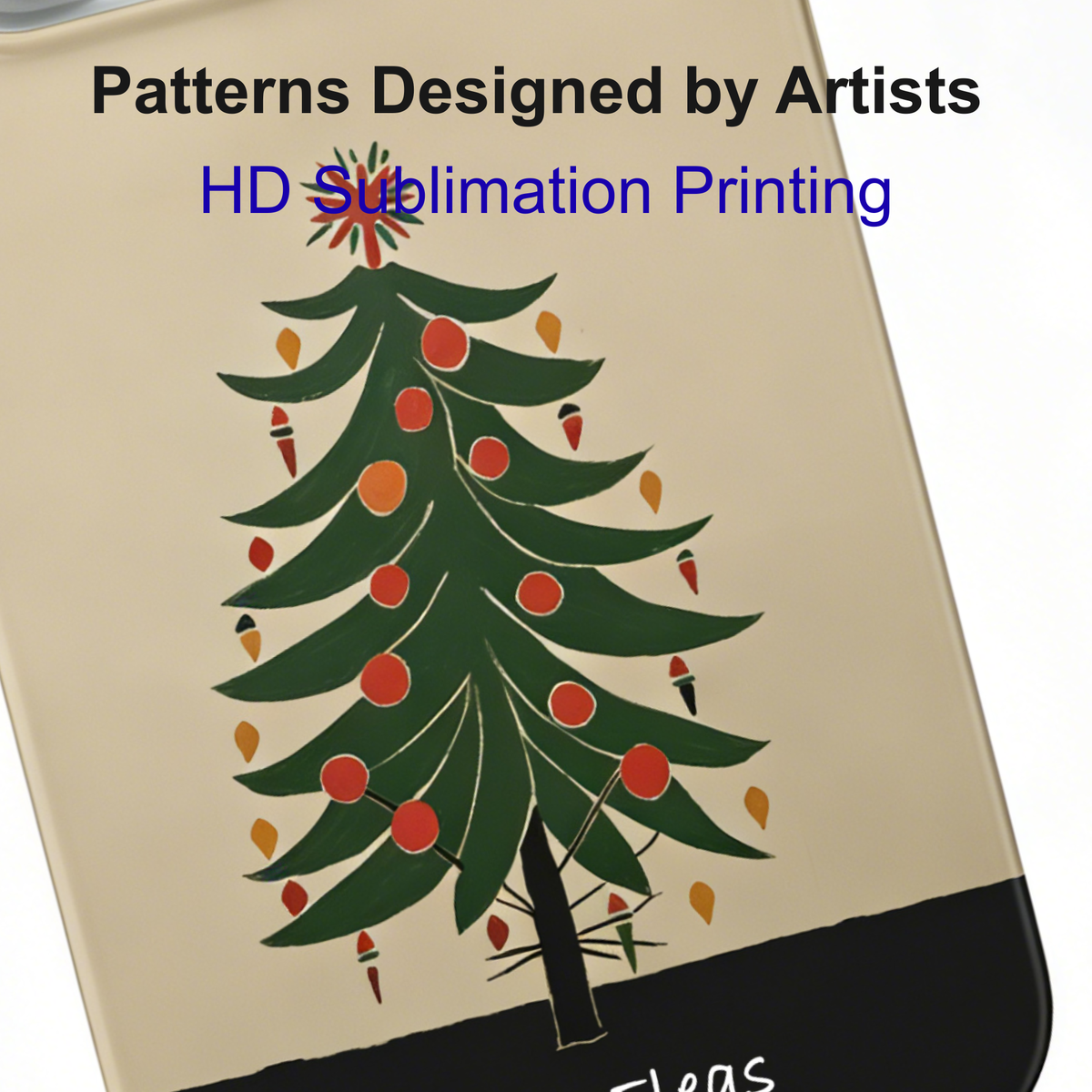 Artistic Christmas Tree Phone Case Double-layer Film Print