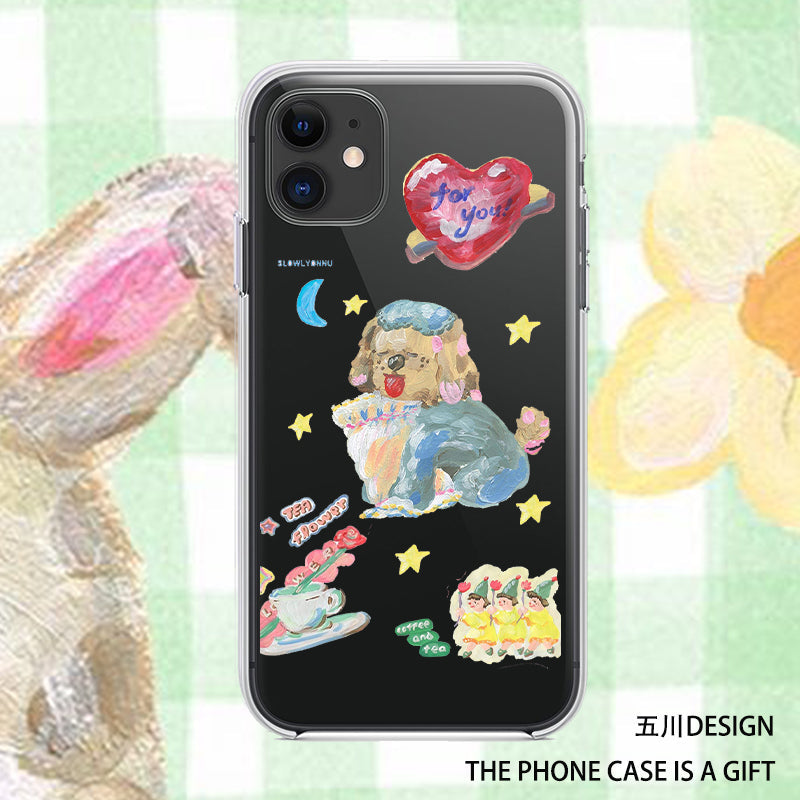 Oil Painting Cute Bear Puppy Phone Case