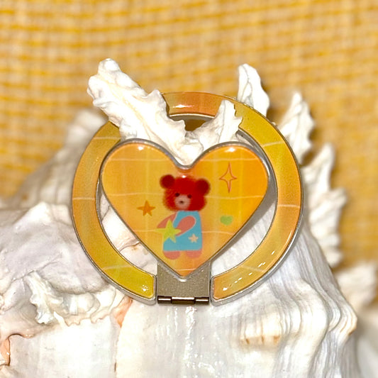 Heart-shaped Magnetic Bear Phone Holder-SATP