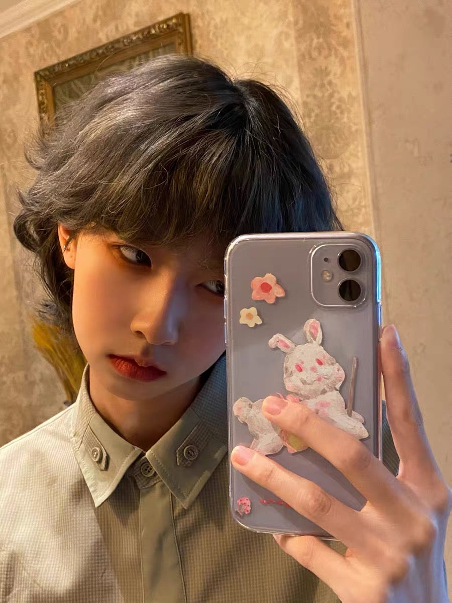 Oil Painting Pink Bunny Phone Case