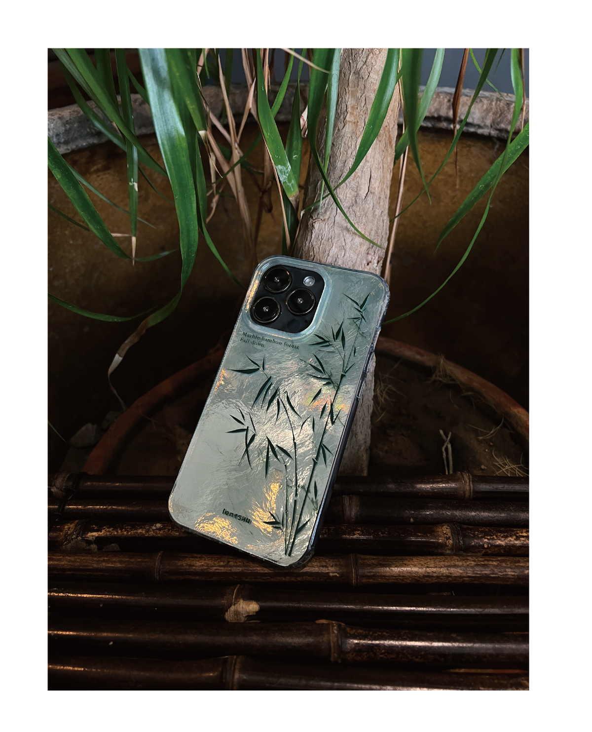 Silver Bamboo IMD Dual-Layer Case | iPhone Case | Three Fleas