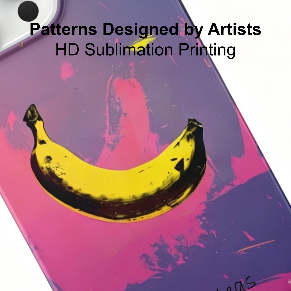 Artistic Andy Warhol Style Banana Phone Case Double-layer Film Print