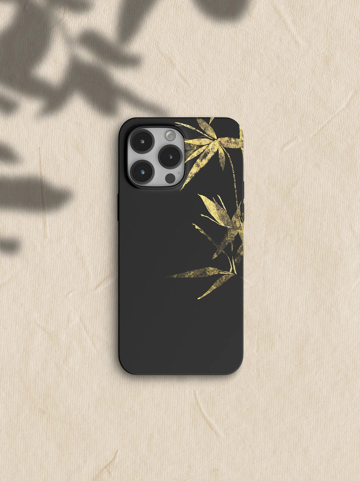 Chinoiserie Gold Bamboo Shaking in the Wind Phone Case Film Print-GY