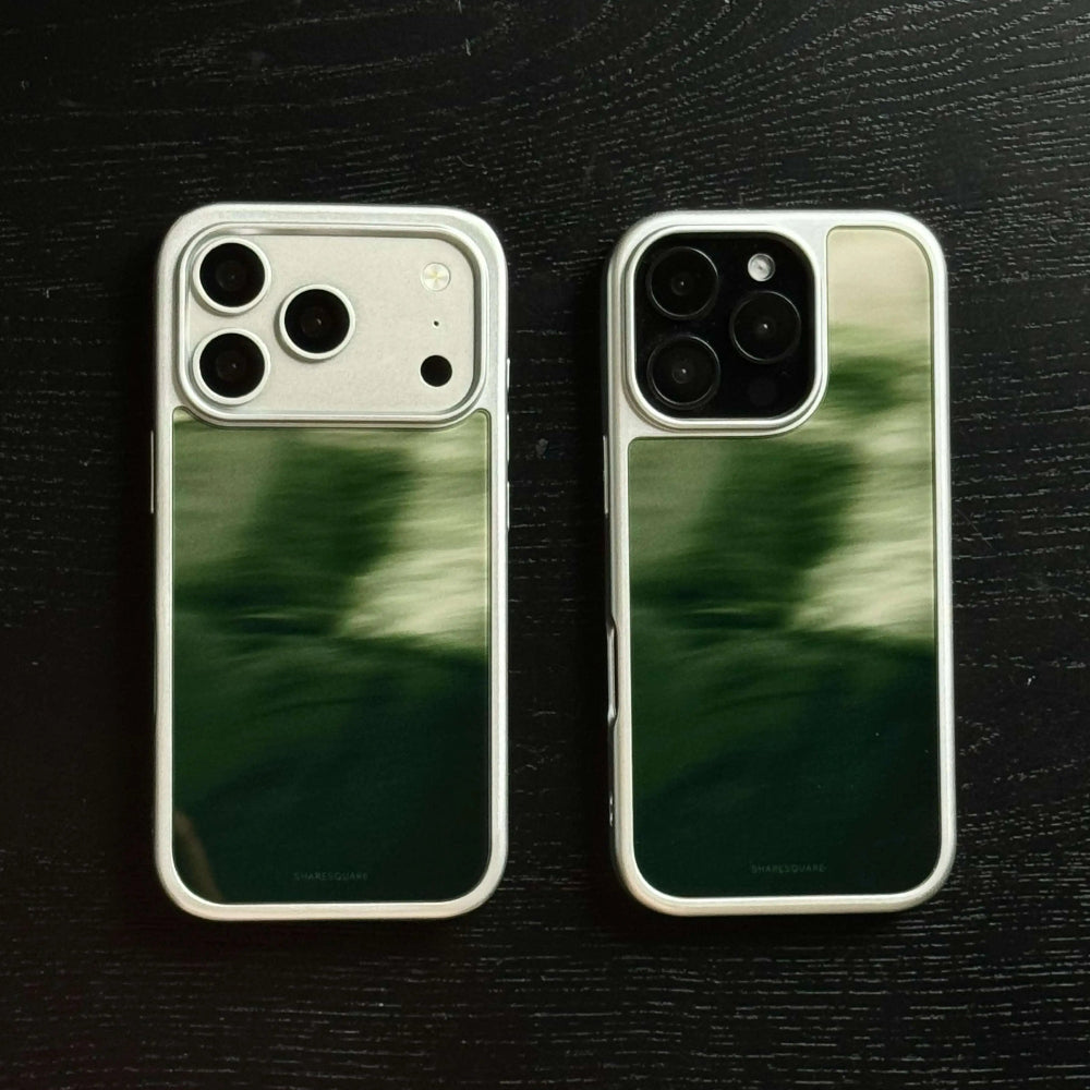 Artistic Green Ink-Wash Bamboo Shadow Glass Case-CHO