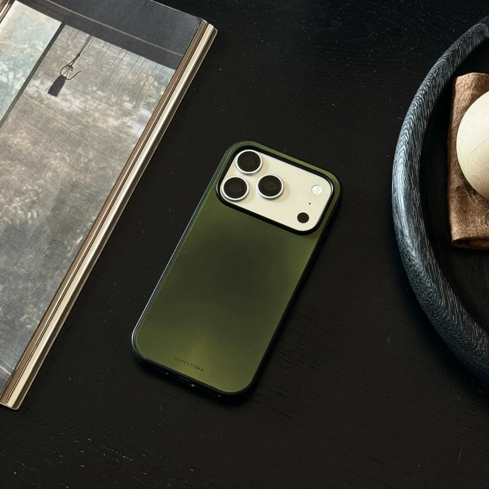 Chinoiserie Moss Green Tempered Glass Phone Case-CHO