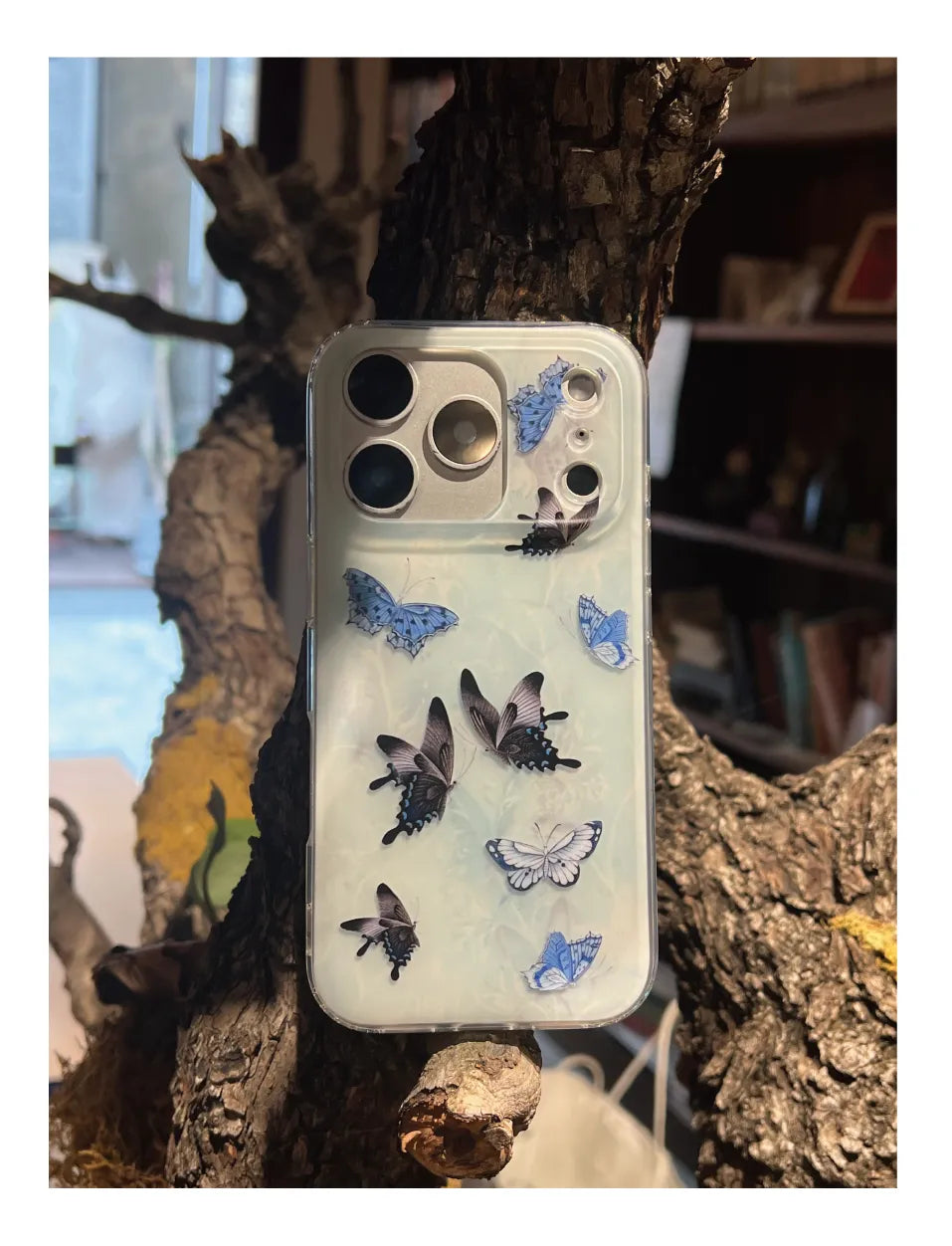 Ink Blue Butterfly Phone Case-YSH021IMD