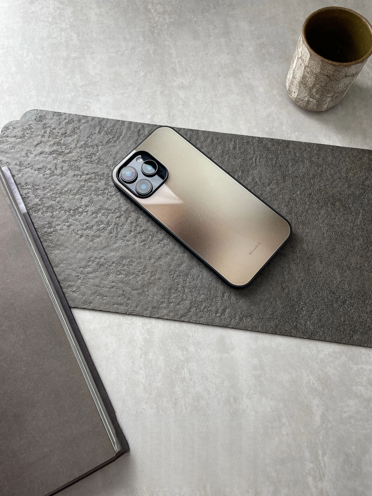 Sepia Tea Brown Gradient Tempered Glass Phone Case-MH
