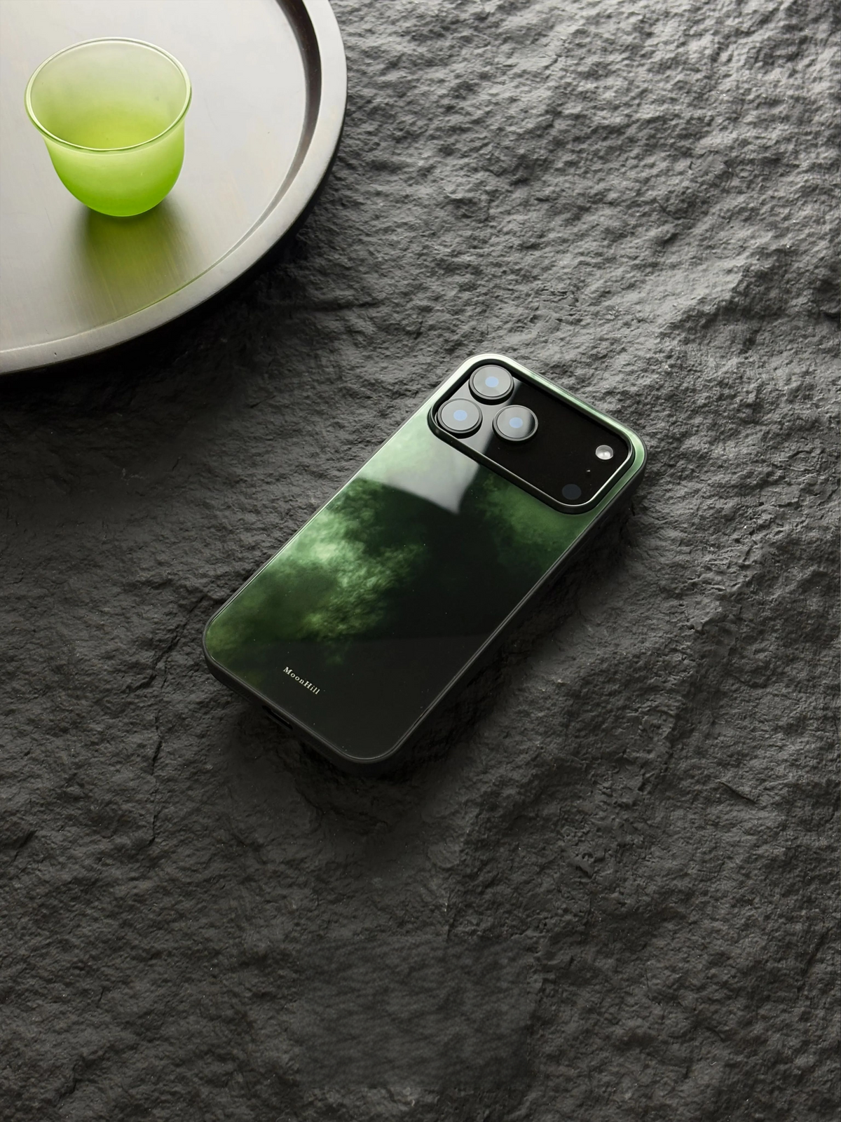Verdant Mist & Jade Tempered Glass Phone Case-MH