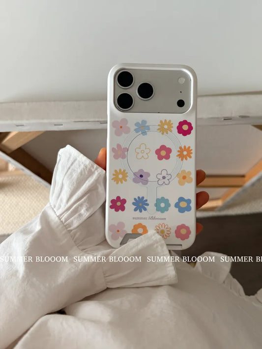 Artistic Spring Floral Phone Case with Slot&MagSafe - SB-IML