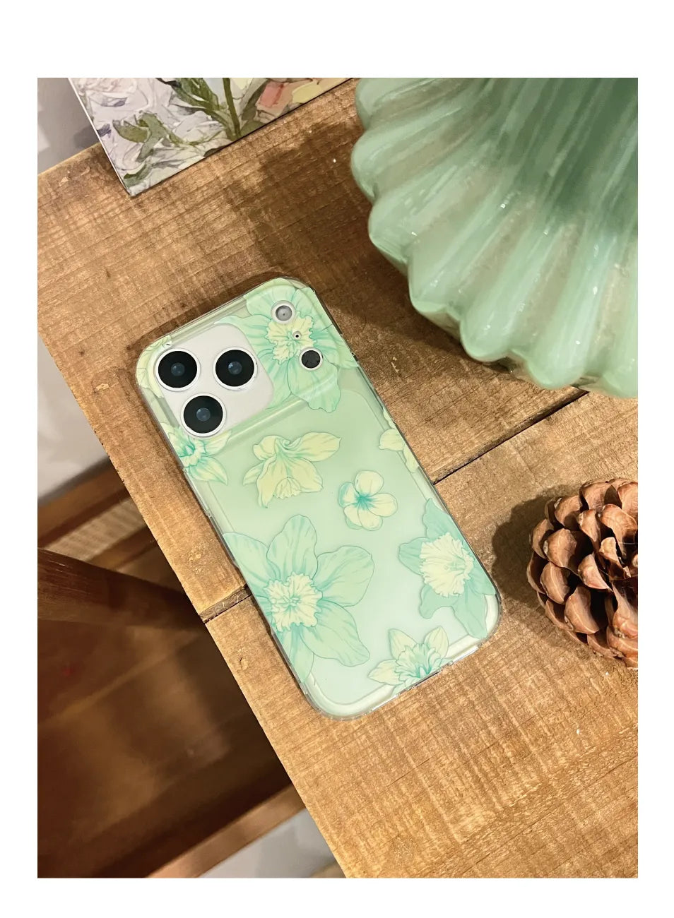 Luxury Mint Green Floral IMD Phone Case-YSH