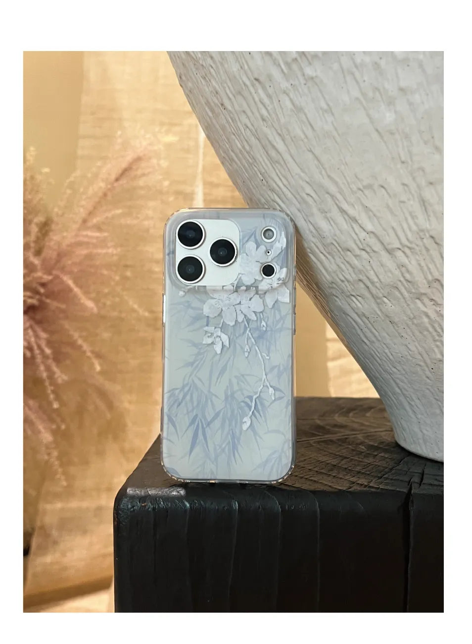 Minimalist Ink Bamboo & Floral Phone Case-YSH002IMD