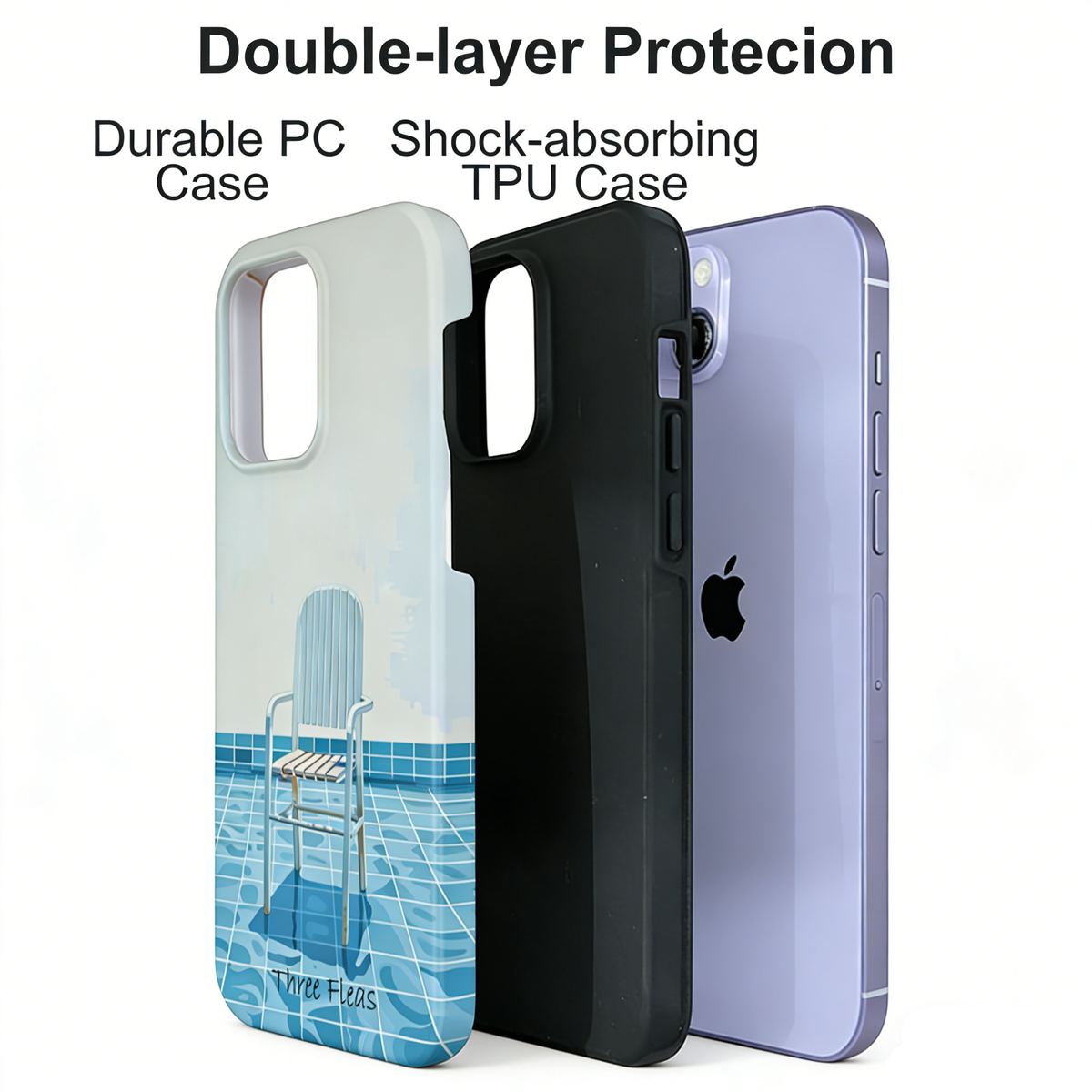 Artistic Poolside Chair Phone Case Double-layer Film Print