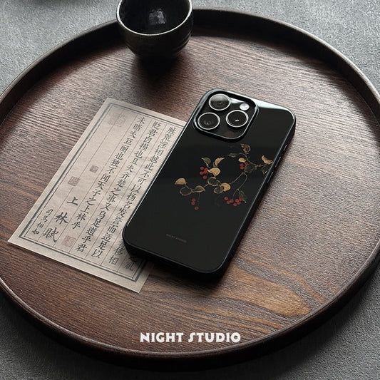 Autumn Berries Glass Phone Case - NS1257G