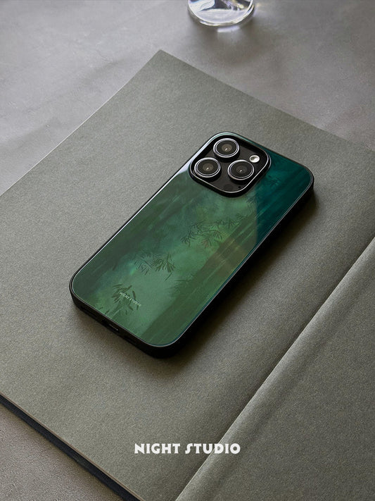 Quiet Bamboo Glass Phone Case - NS1277G