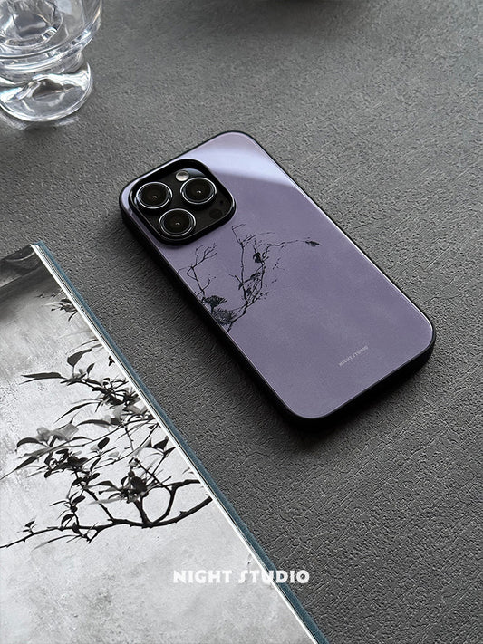 Purple Branch Glass Phone Case - NS1275G