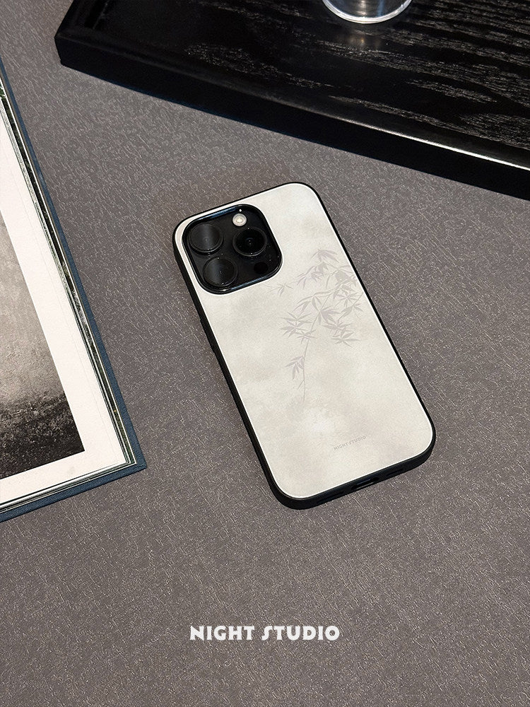 Snow Bamboo Glass Phone Case - NS1268G