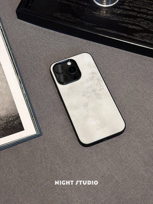 Snow Bamboo Glass Phone Case - NS1268G