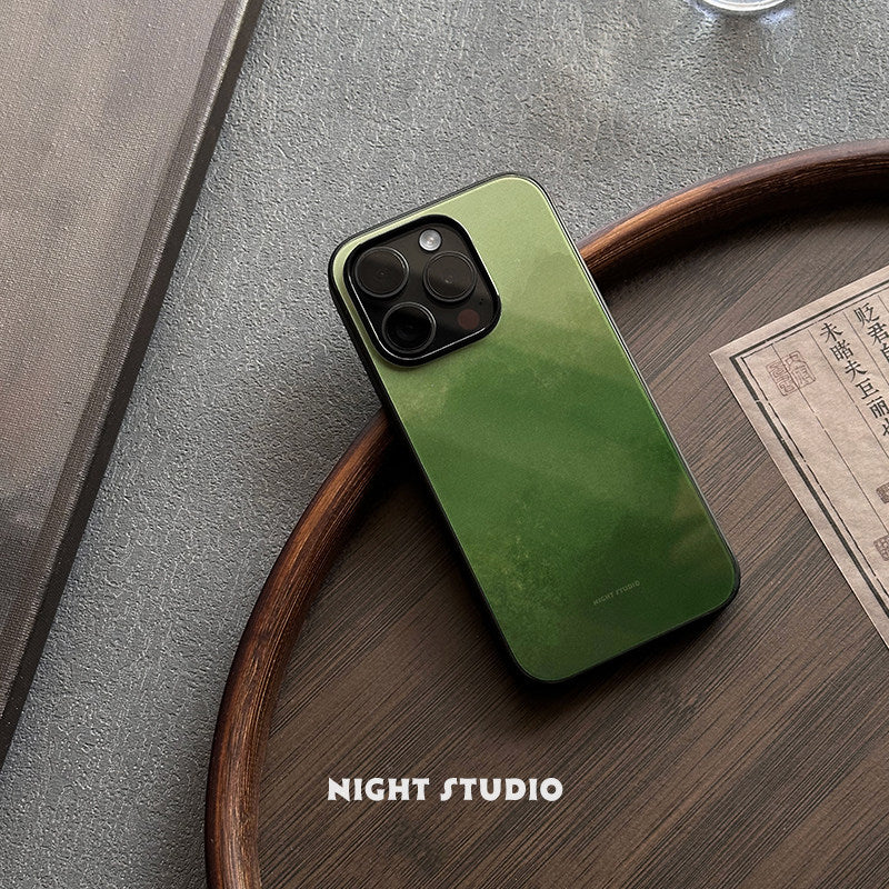 Green Ripple Glass Phone Case - NS1259G