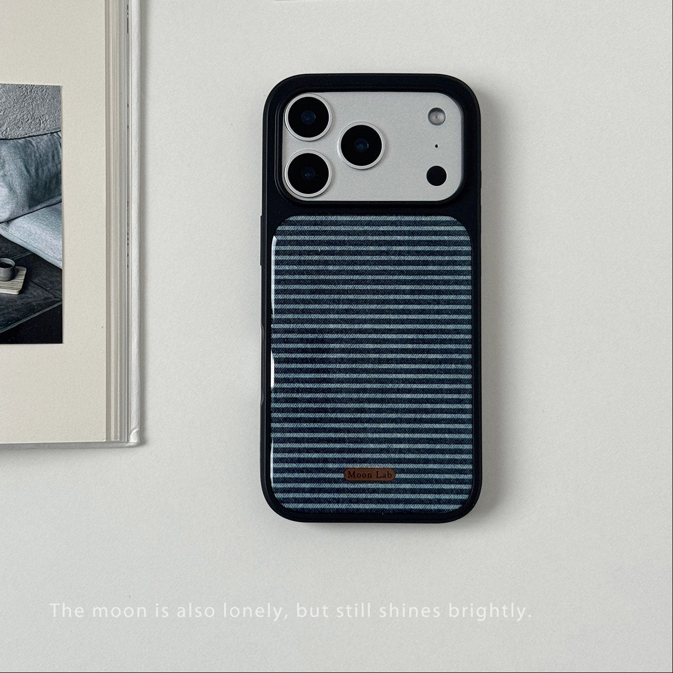 Denim Striped Resin Phone Case-ML002R