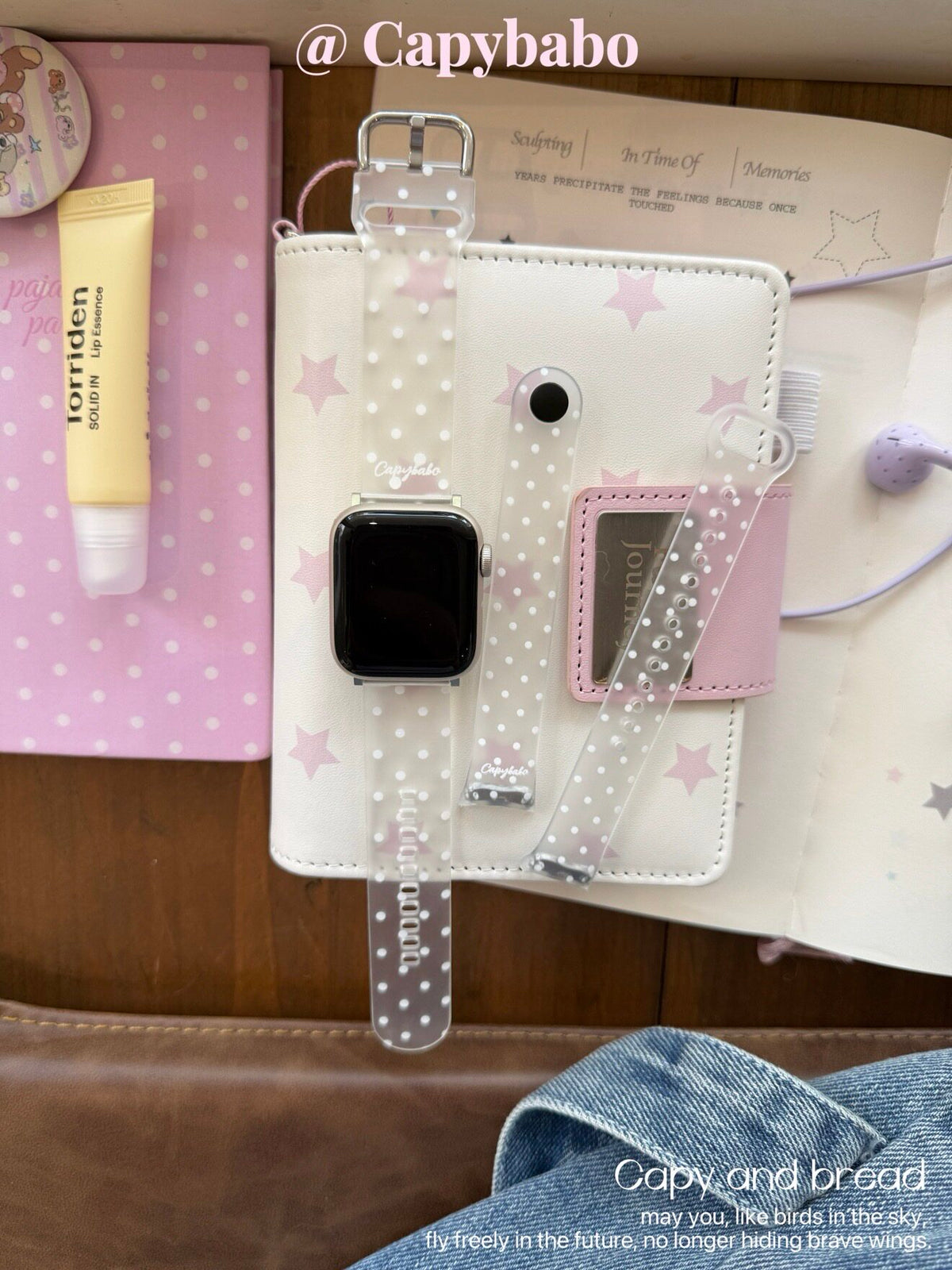 Clear Polka-dot Apple Watch Band-CAB003
