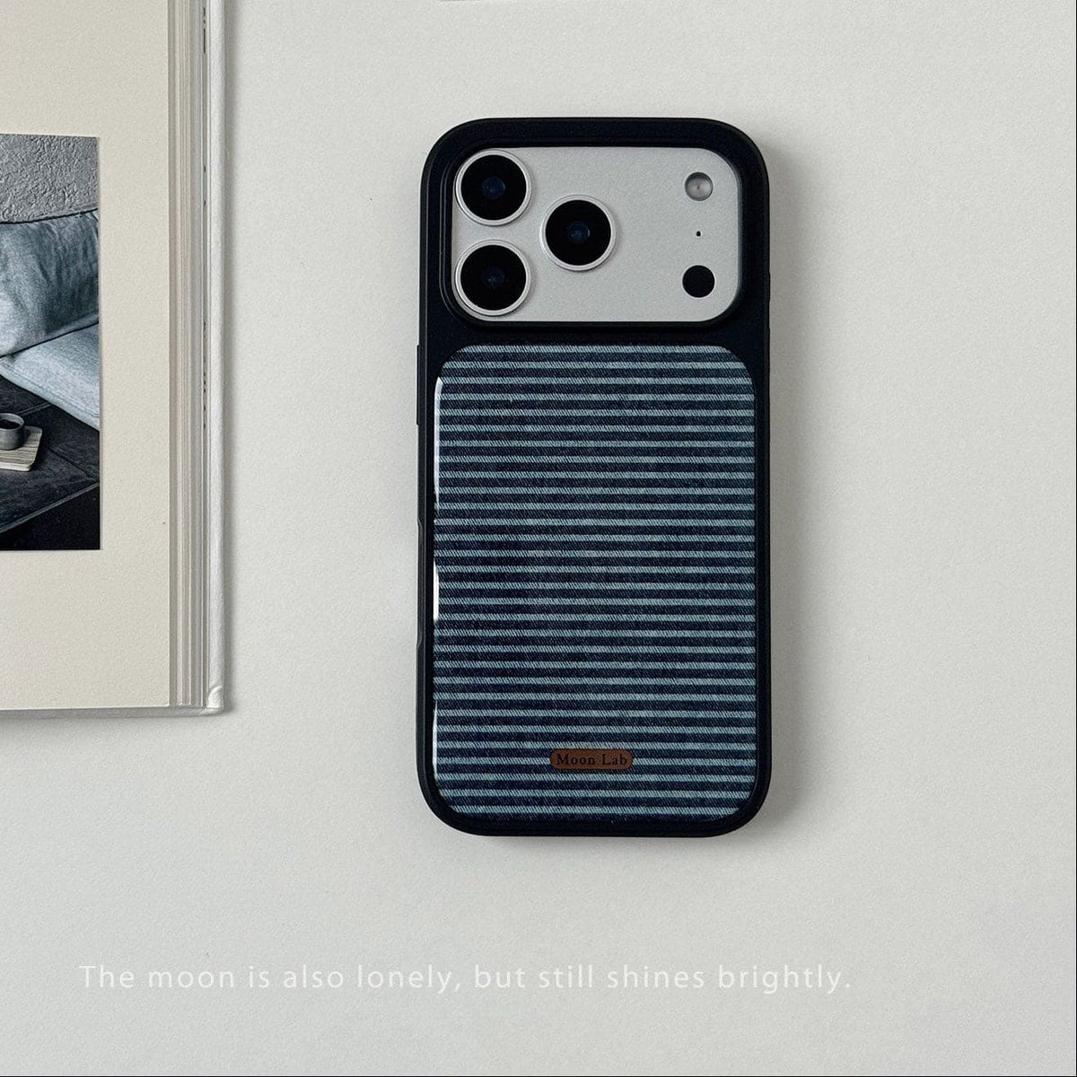 Denim Striped Resin Phone Case-ML002R
