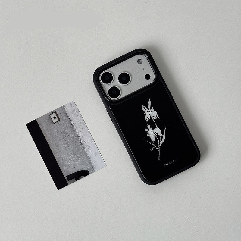 Midnight White Iris Phone Case-FI001AC