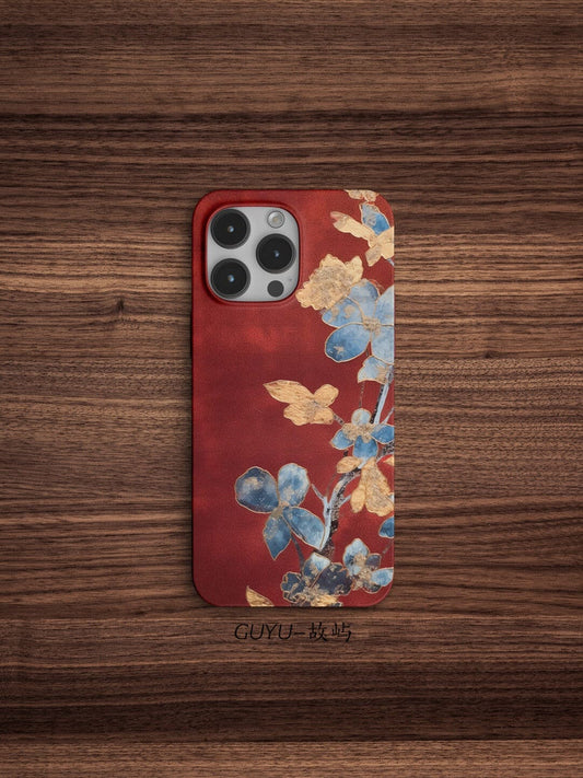 Chinoiserie Floral Red Phone Case Film Print-GY