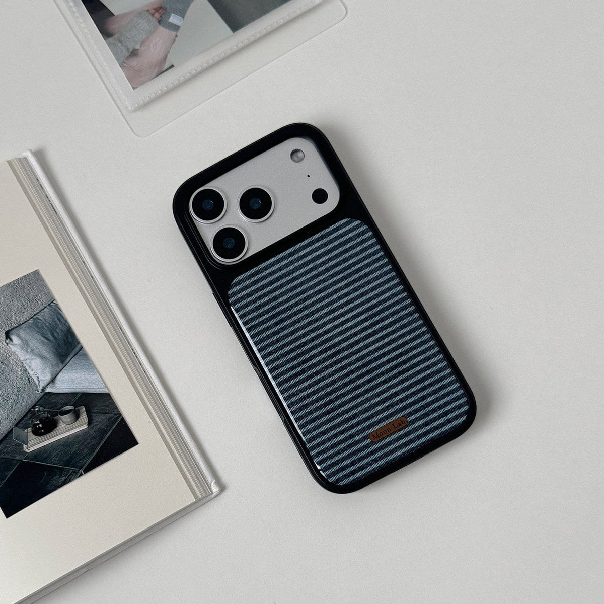 Denim Striped Resin Phone Case-ML002R