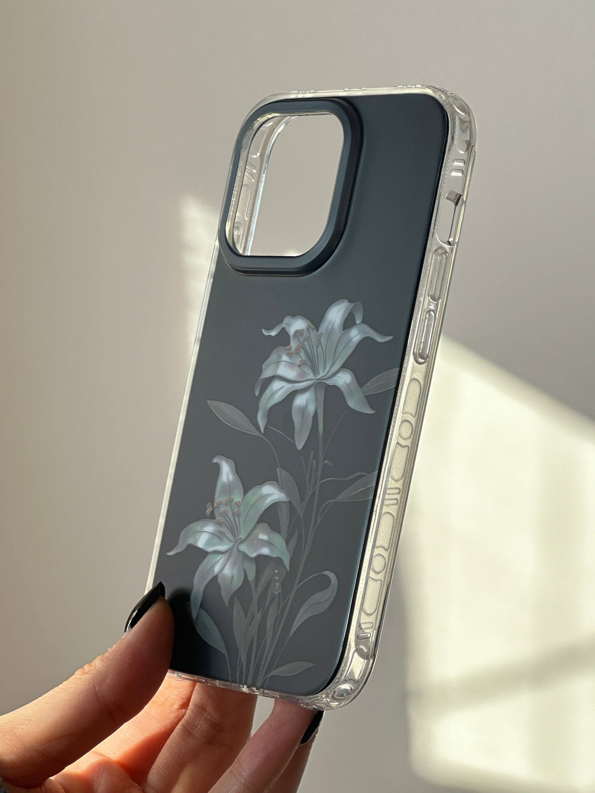 「Chinoiserie」Moonlight Flower Printed Phone Case-GY
