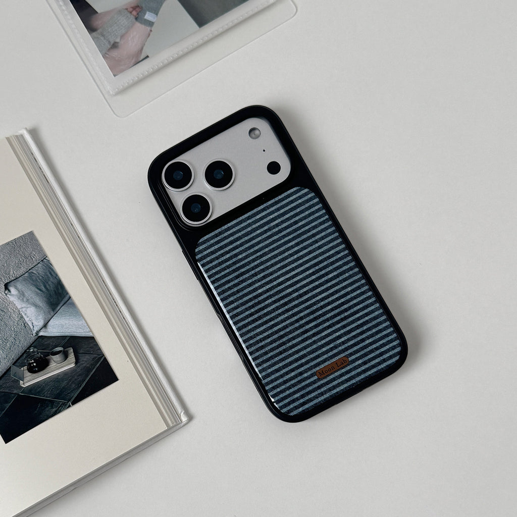 Denim Striped Resin Phone Case-ML002R