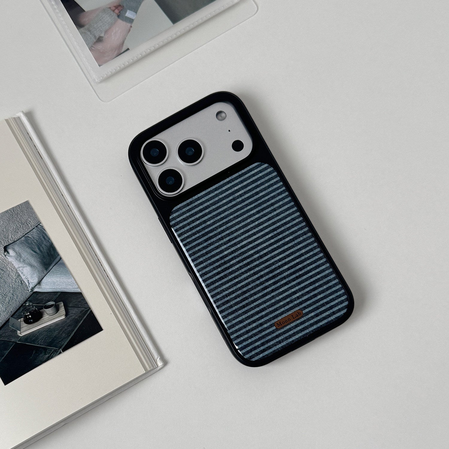 Denim Striped Resin Phone Case-ML002R