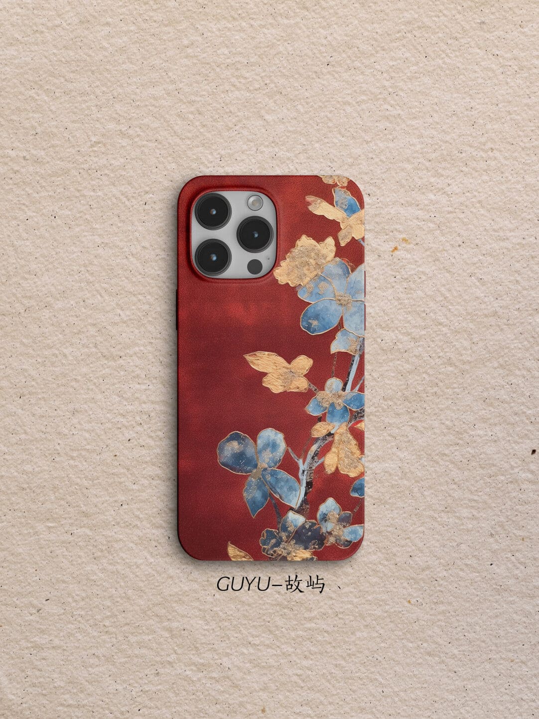 Chinoiserie Floral Red Phone Case Film Print-GY