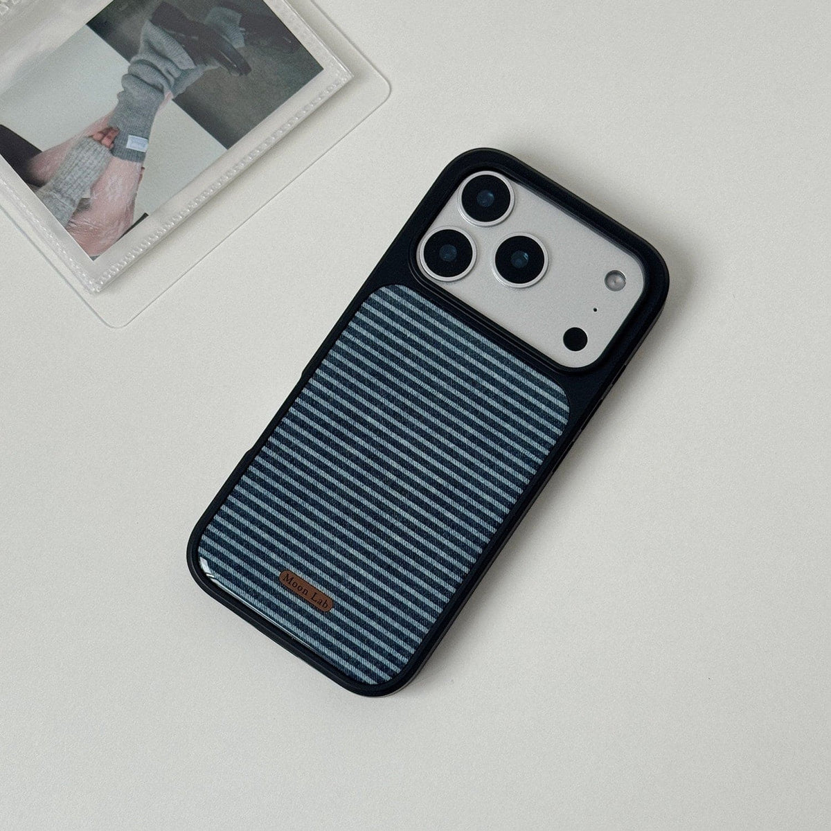 Denim Striped Resin Phone Case-ML002R