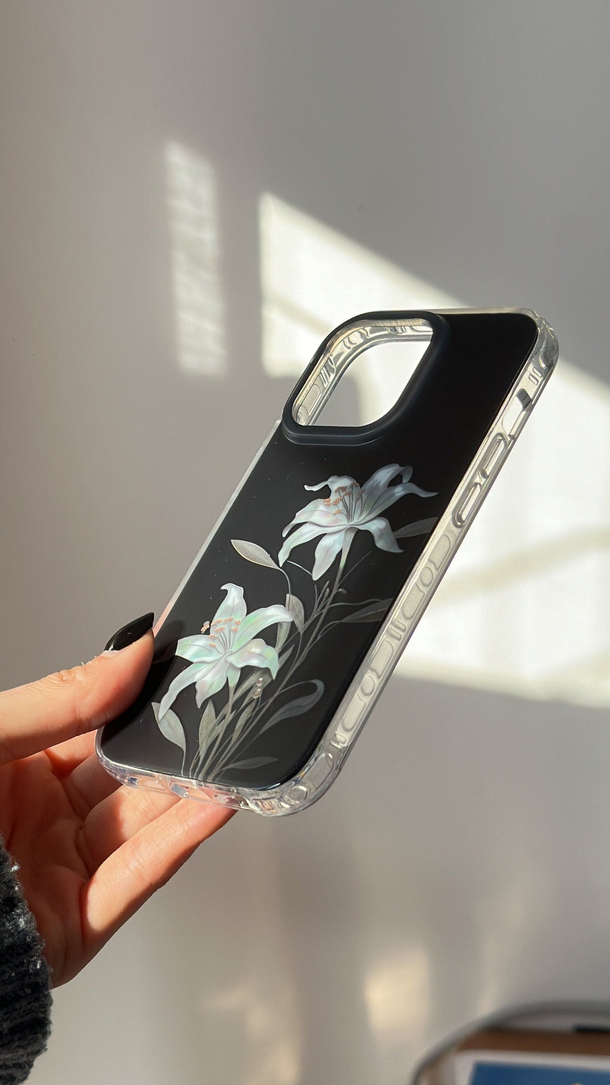 「Chinoiserie」Moonlight Flower Printed Phone Case-GY