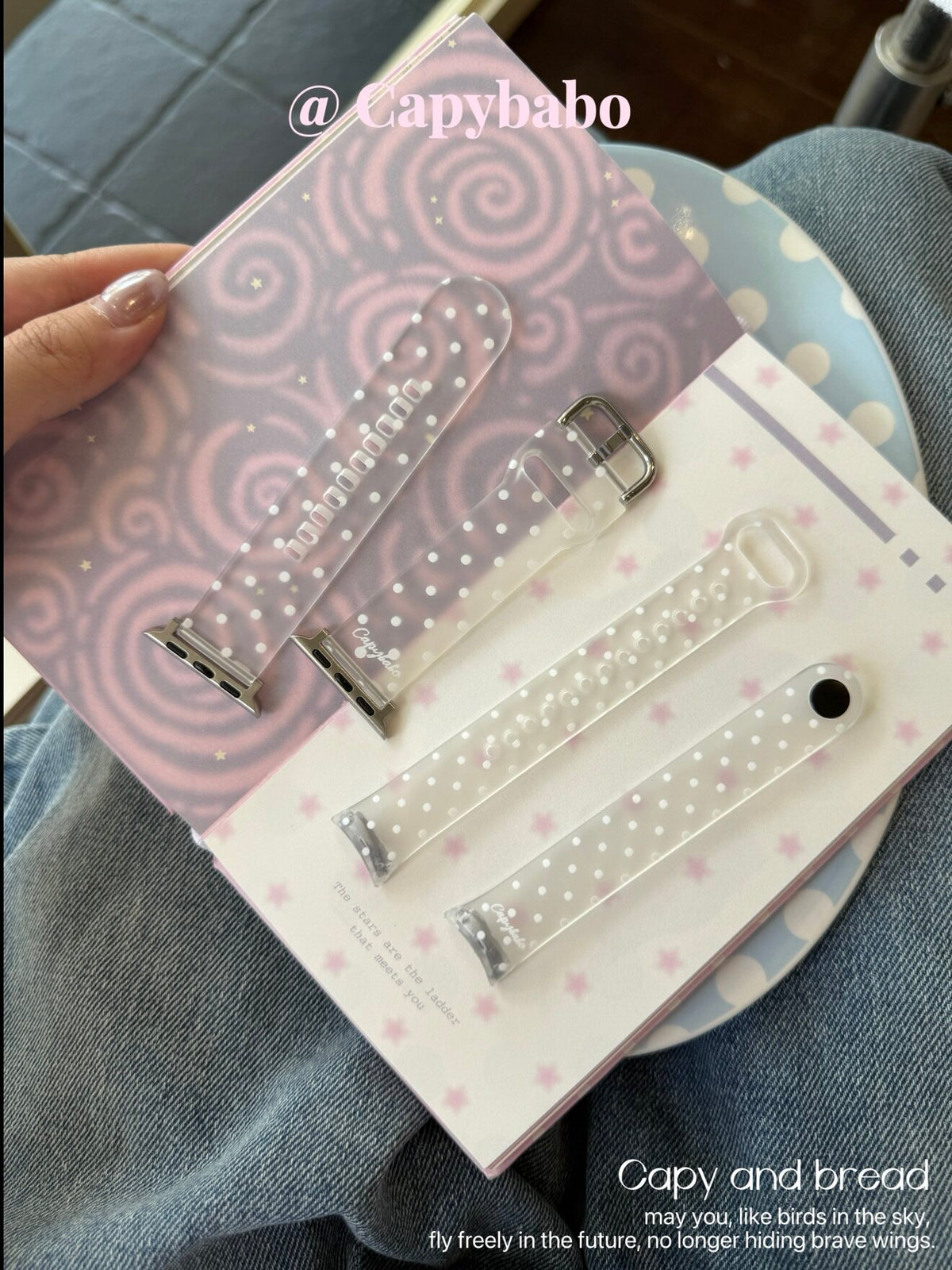 Clear Polka-dot Apple Watch Band-CAB003