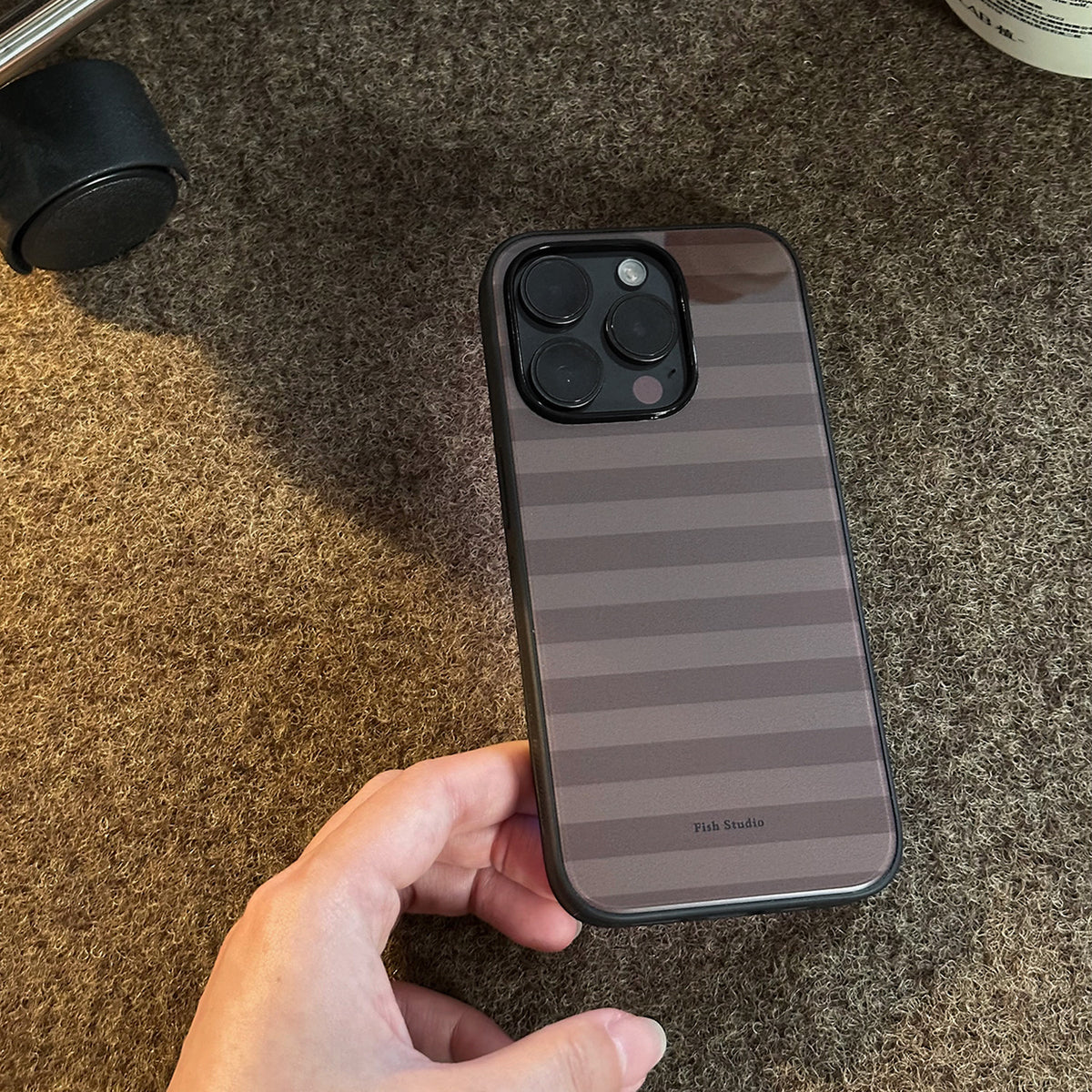 Brown Striped Phone Case-FI032AC