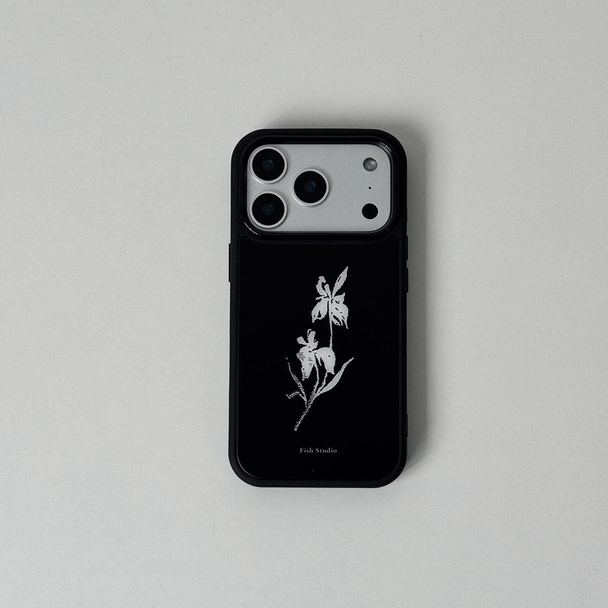 Midnight White Iris Phone Case-FI001AC