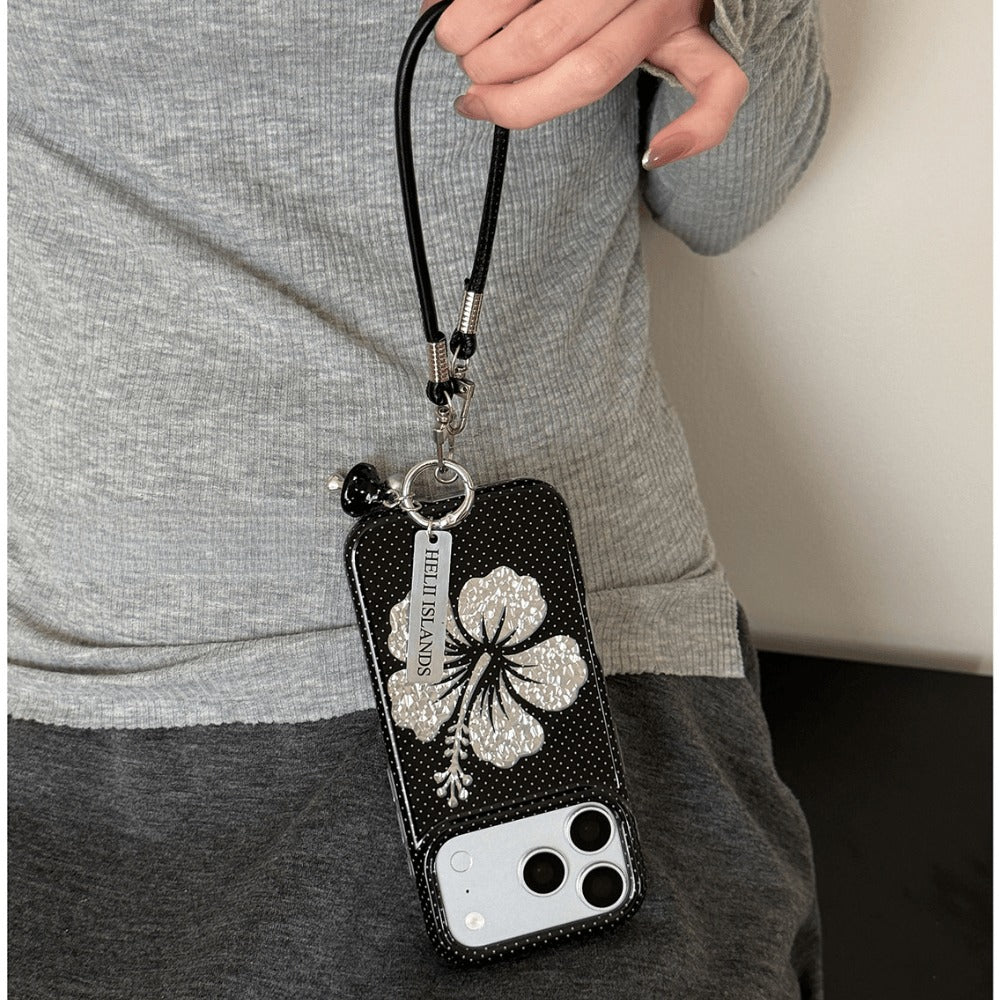 Polka Dot Shimmer Hibiscus Phone Case-CC009IMD