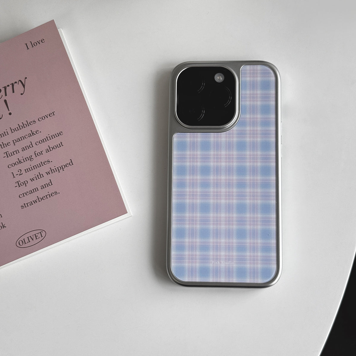 Pastel Blue & Pink Plaid Phone Case-FI010AC