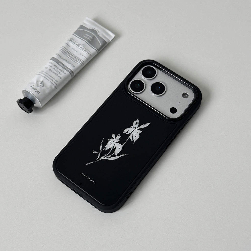 Midnight White Iris Phone Case-FI001AC