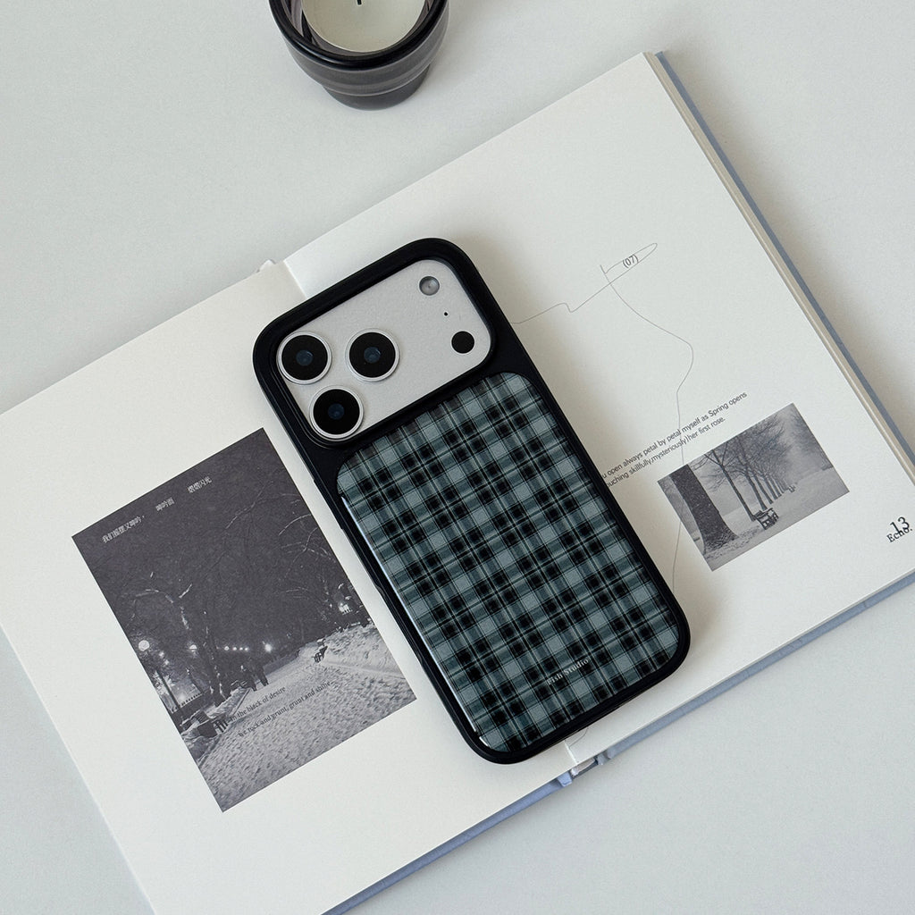 Plaid Resin Epoxy Phone Case-FI011R