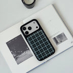 Plaid Resin Epoxy Phone Case-FI011R